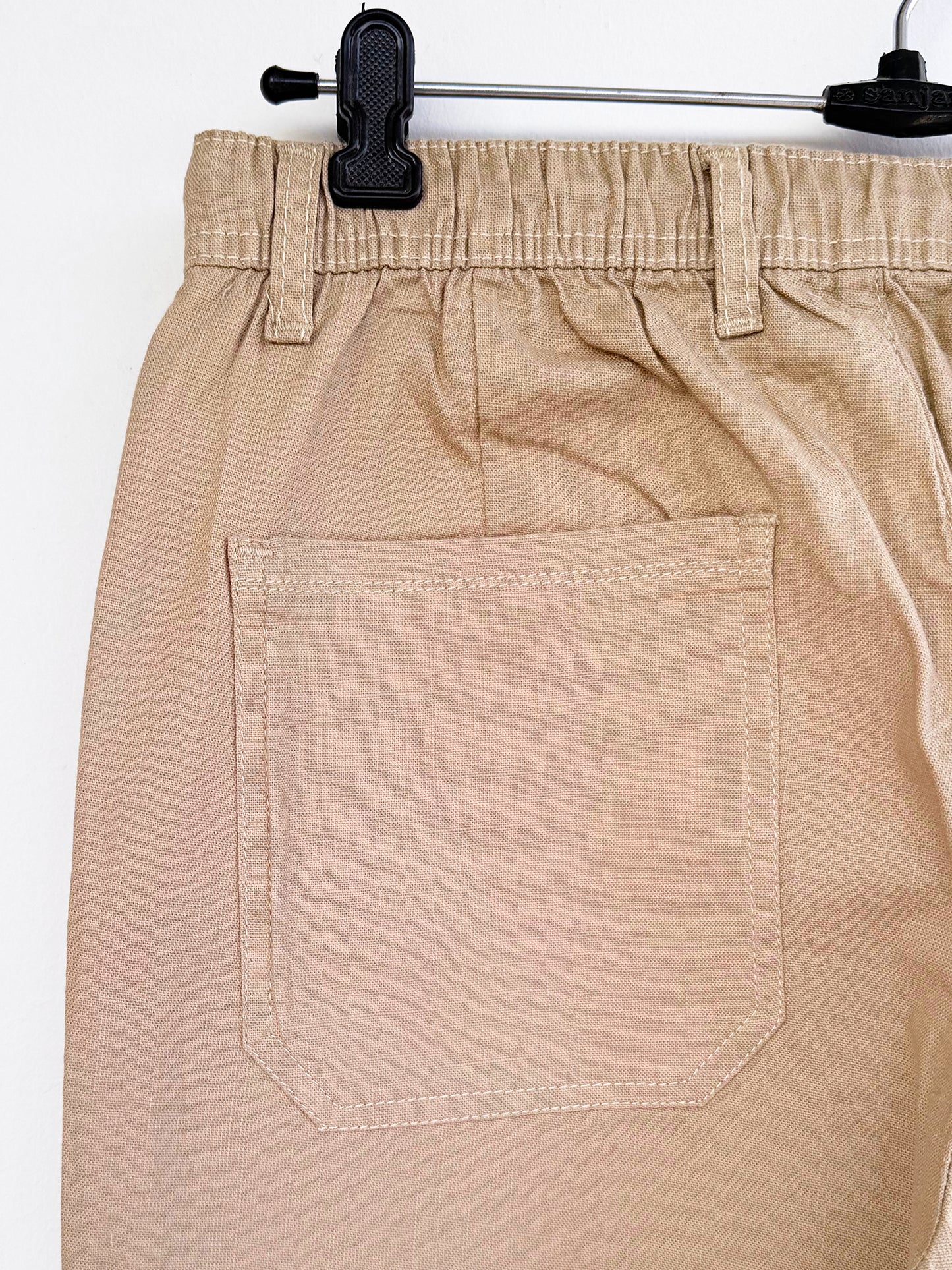 Men Beige Cotton Regular Fit Pant