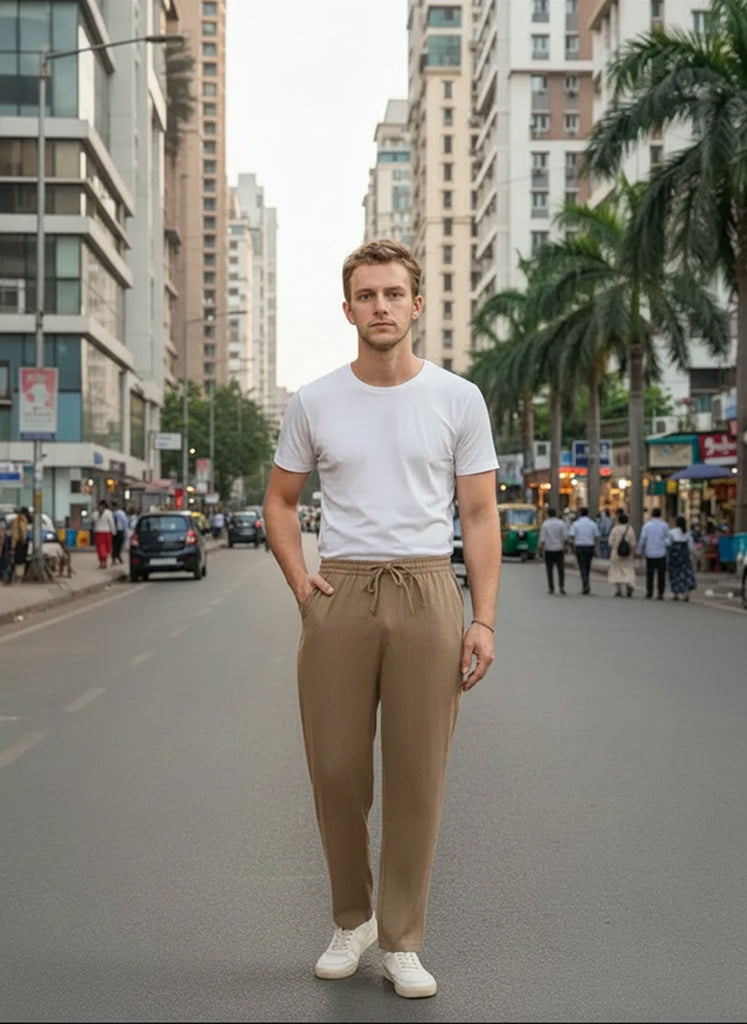 Men Brown Relaxed Fit Pant