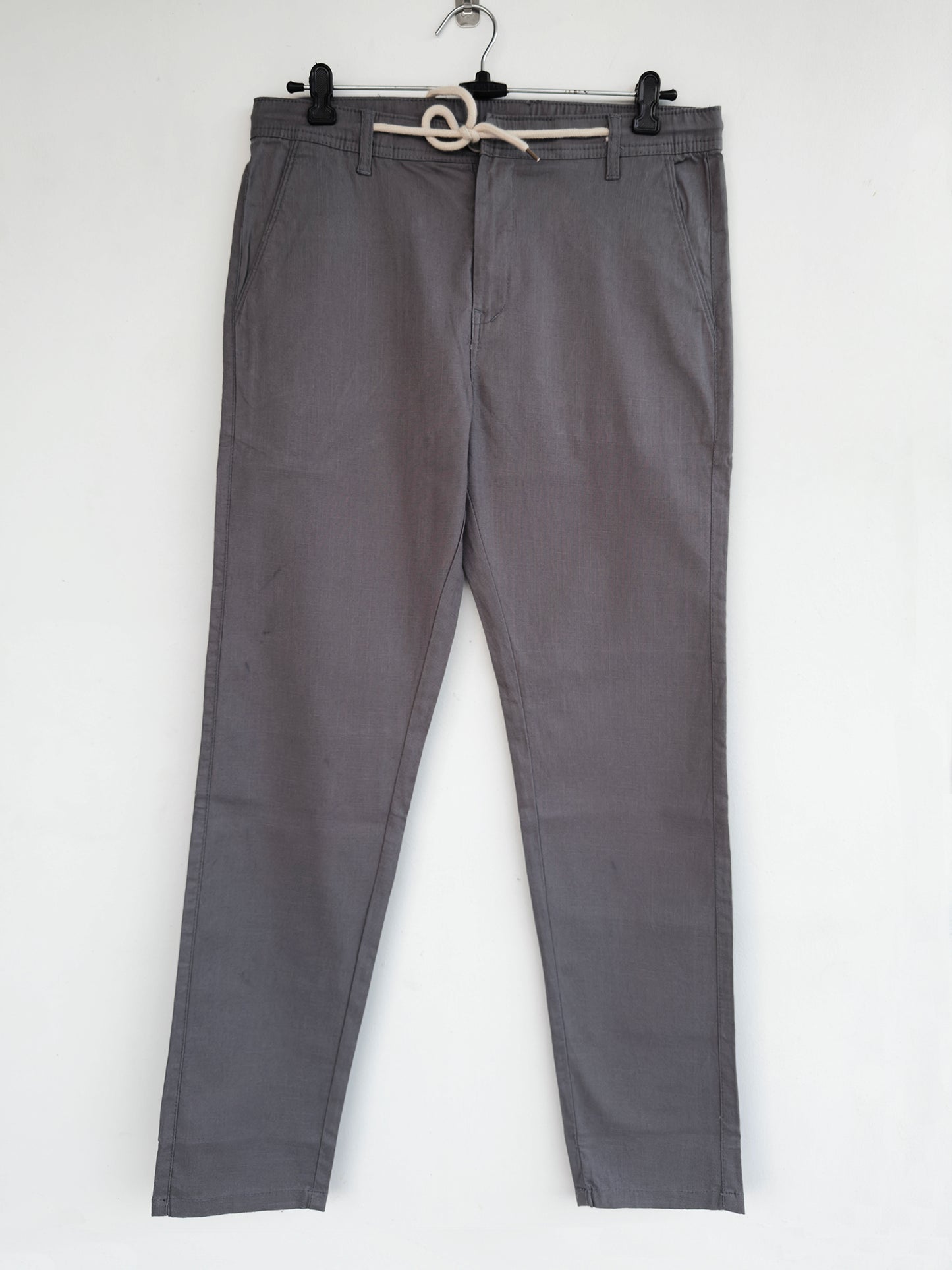 Men Dark Grey Cotton Regular Fit Pant