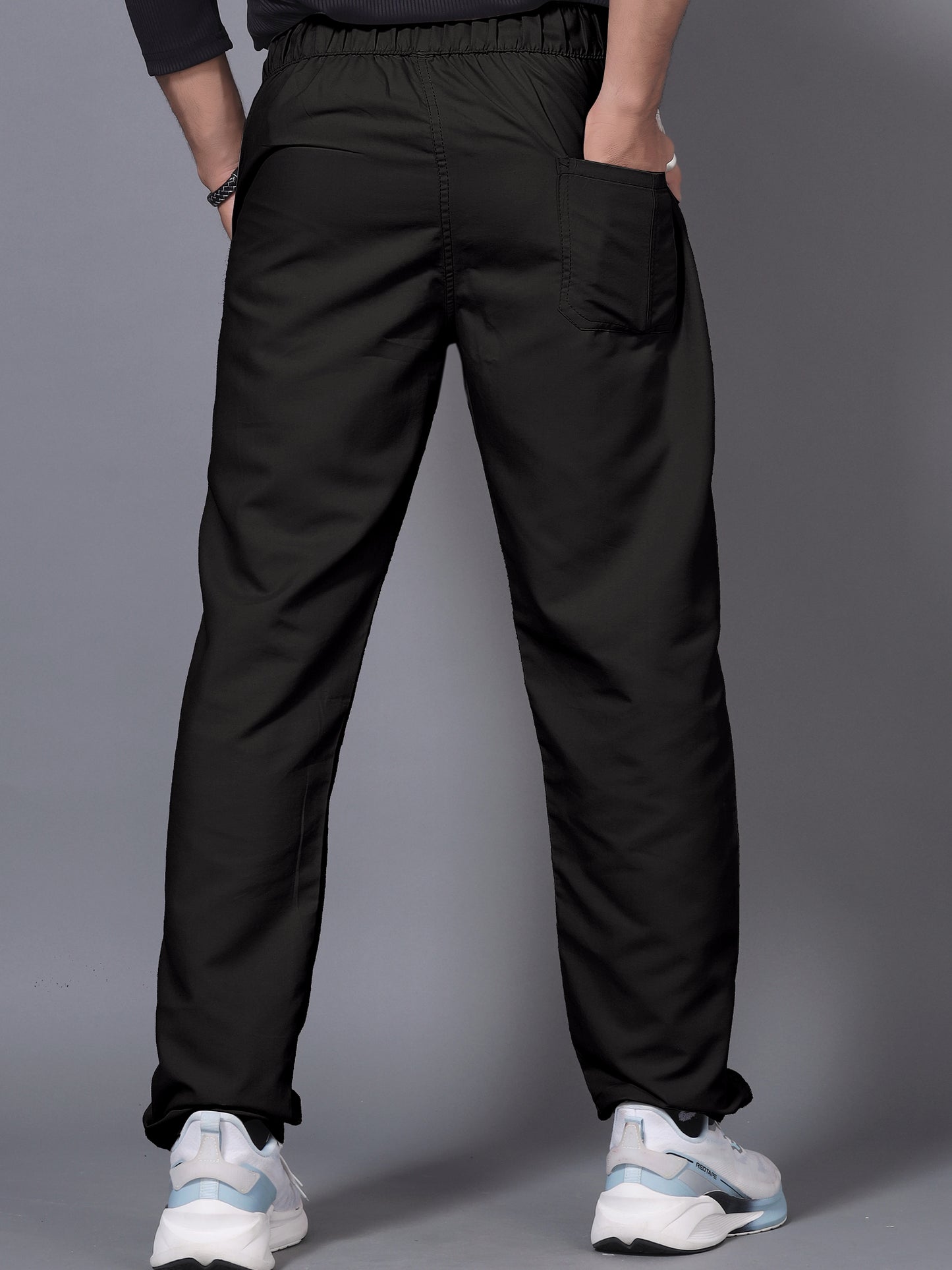Men Black Drawstring Pant