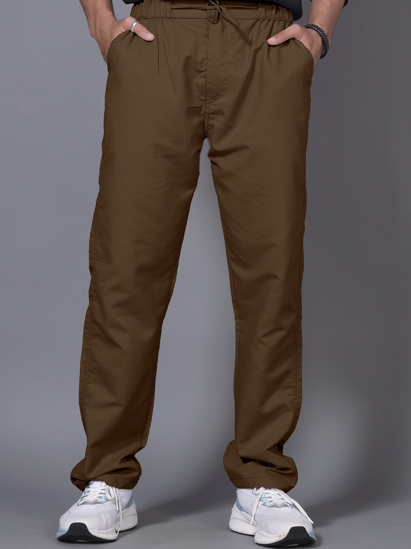 Men Brown Drawstring Pant