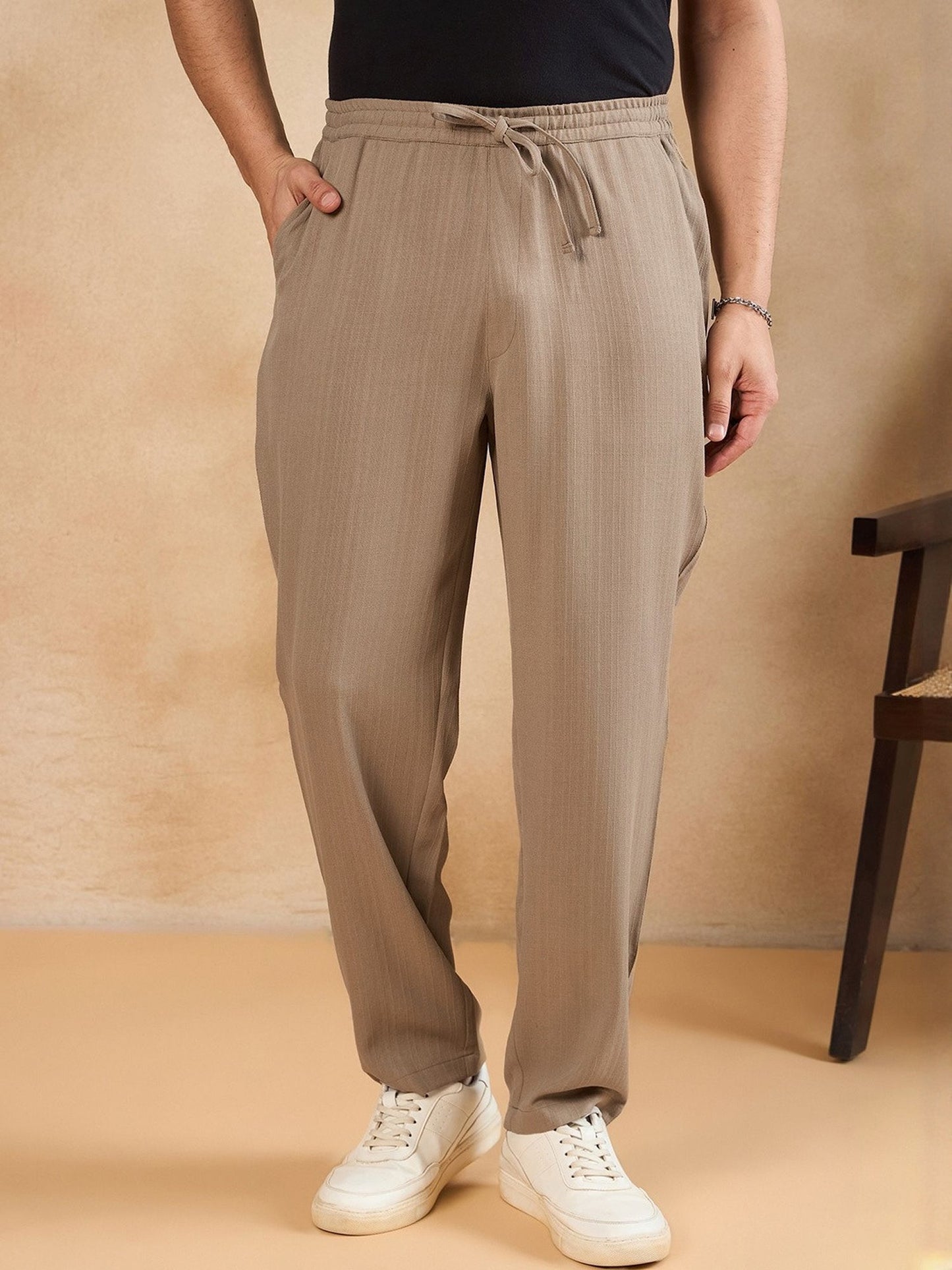 Men Brown Relaxed Fit Pant