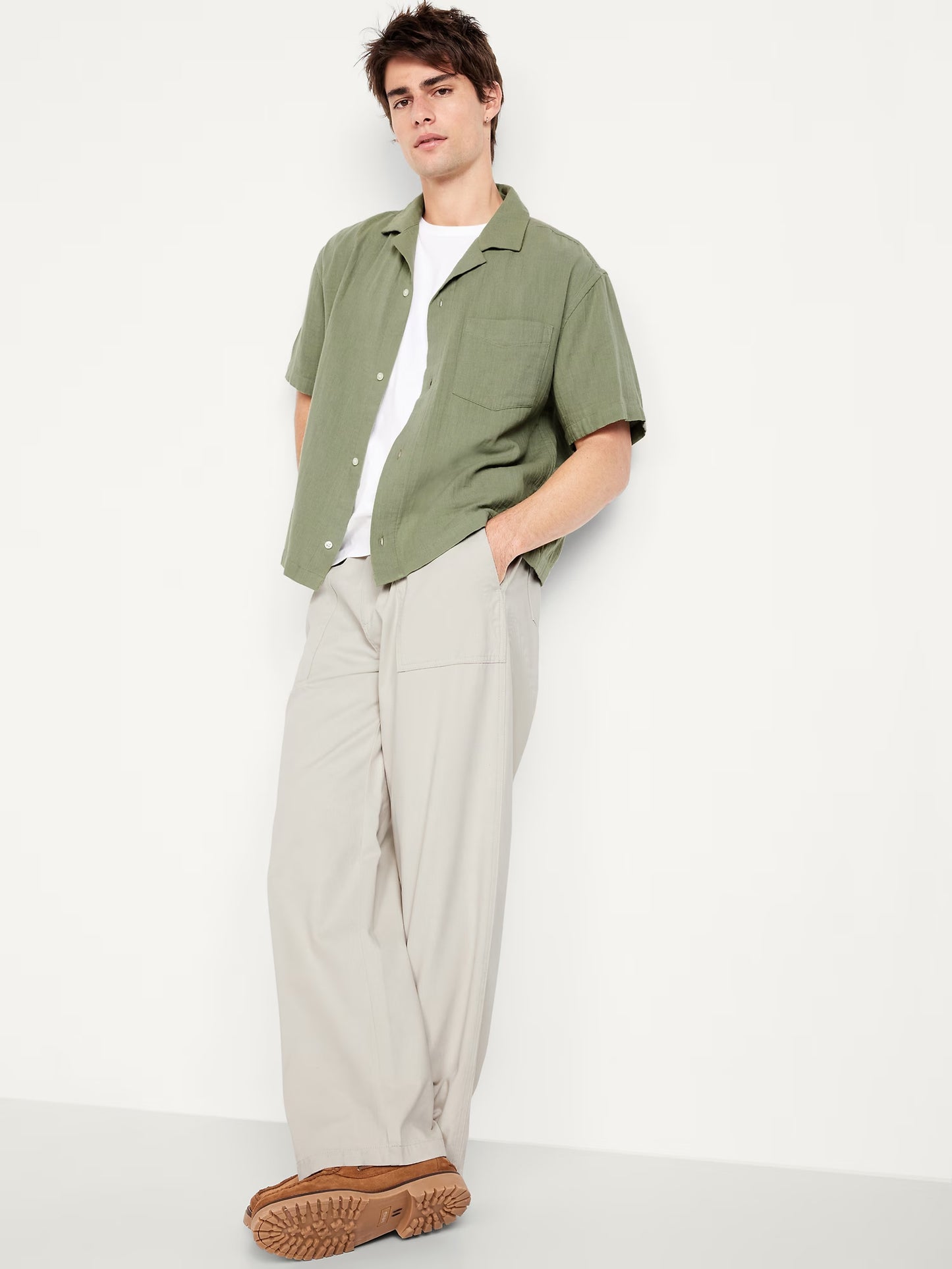 Men Grey Baggy Pant