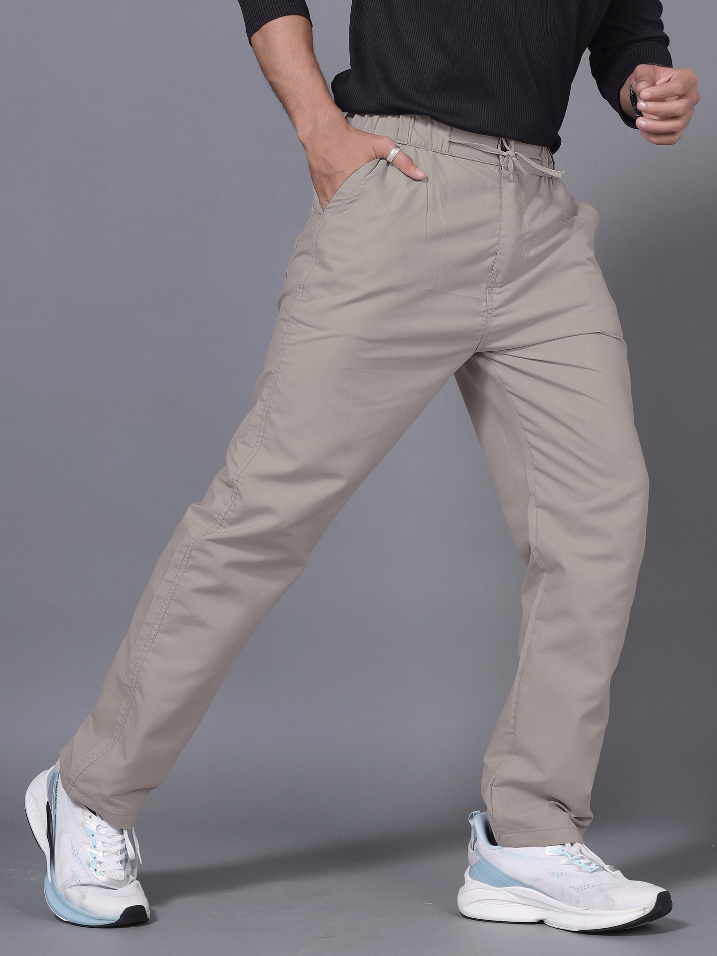 Men Ivory Drawstring Pant
