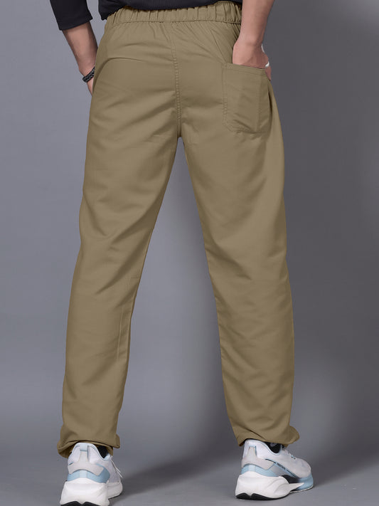 Men Khaki Drawstring Pant