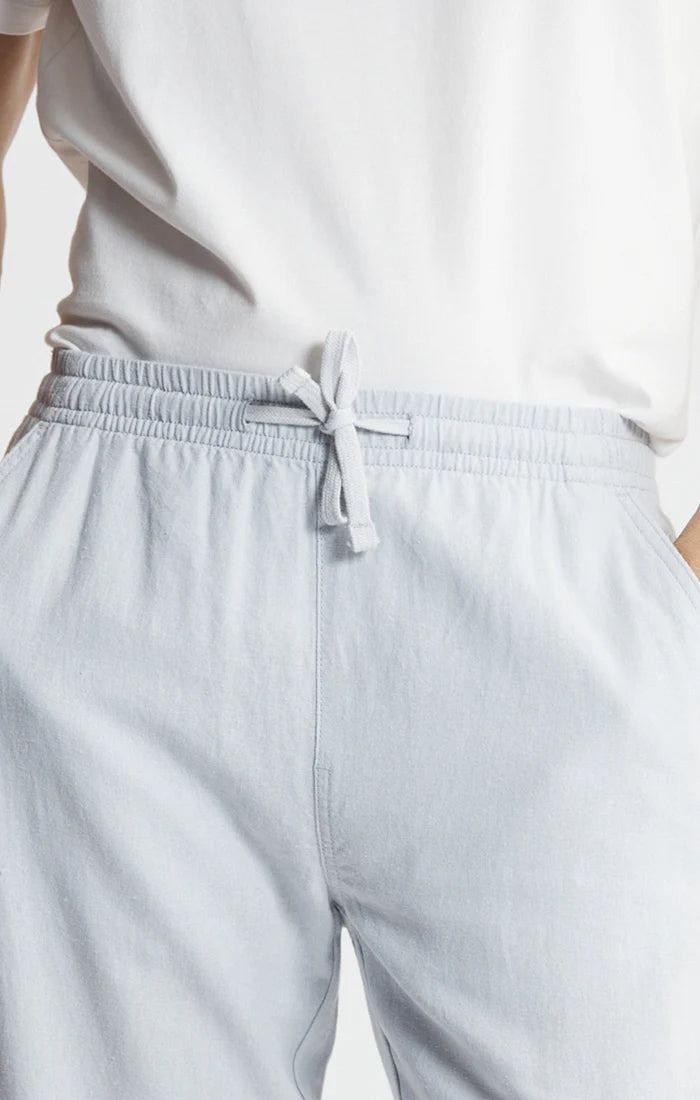 Men Light Grey Linen Blend Pant