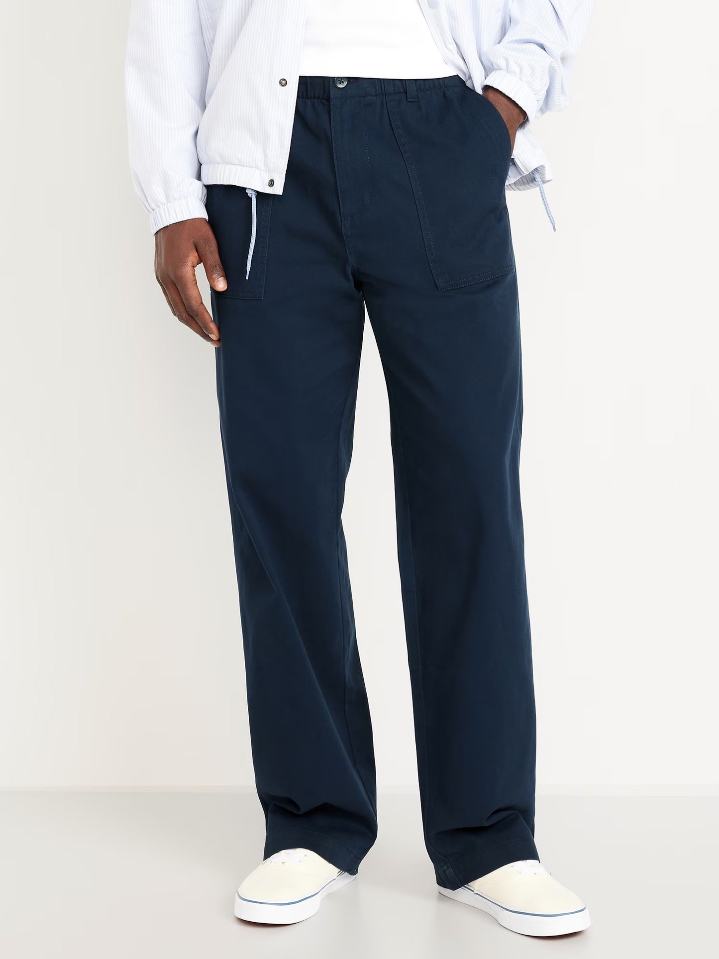 Men Navy Baggy Pant