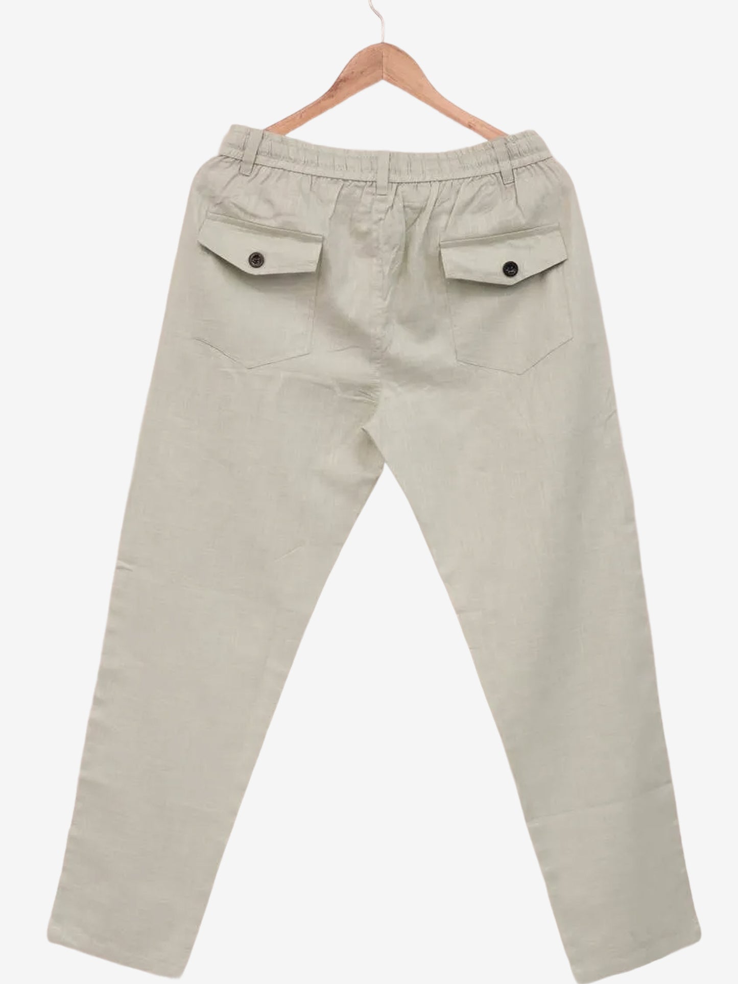 Men Pista Green Cotton Linen Pant