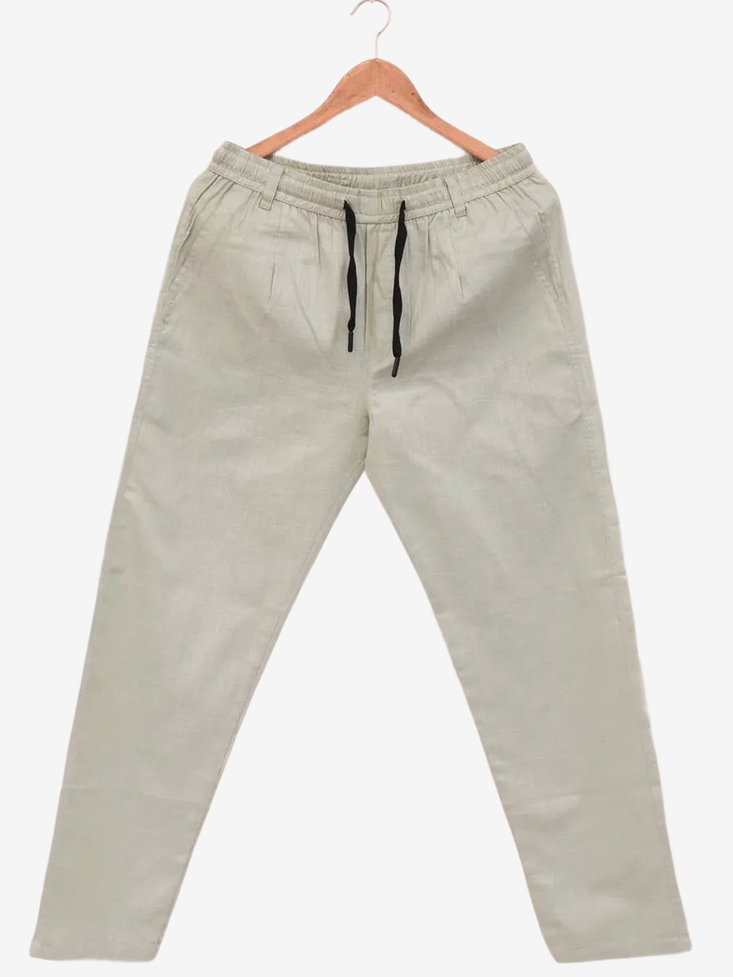 Men Pista Green Cotton Linen Pant